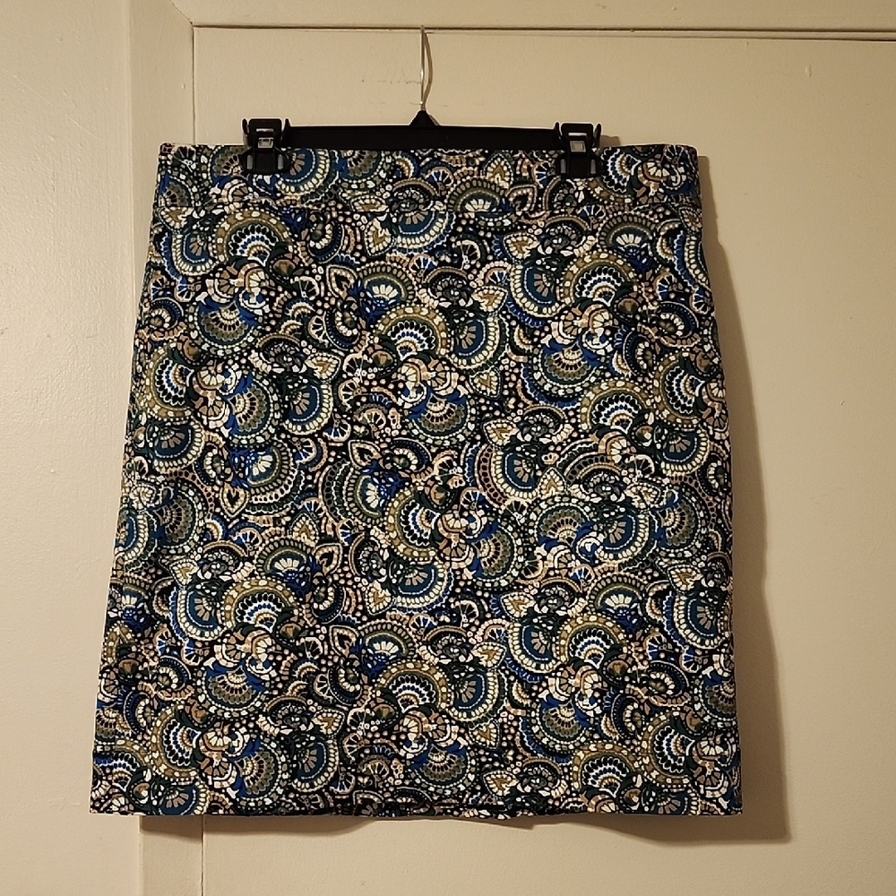 Talbots Blue Patterned Skirt